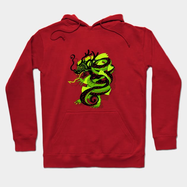 Magic dragon hoodie green on sale